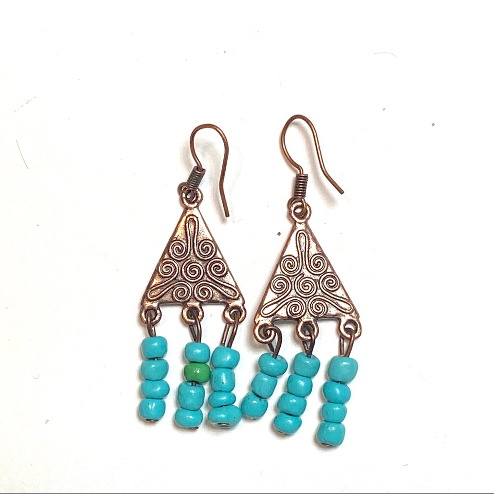 Handmade turquoise earrings